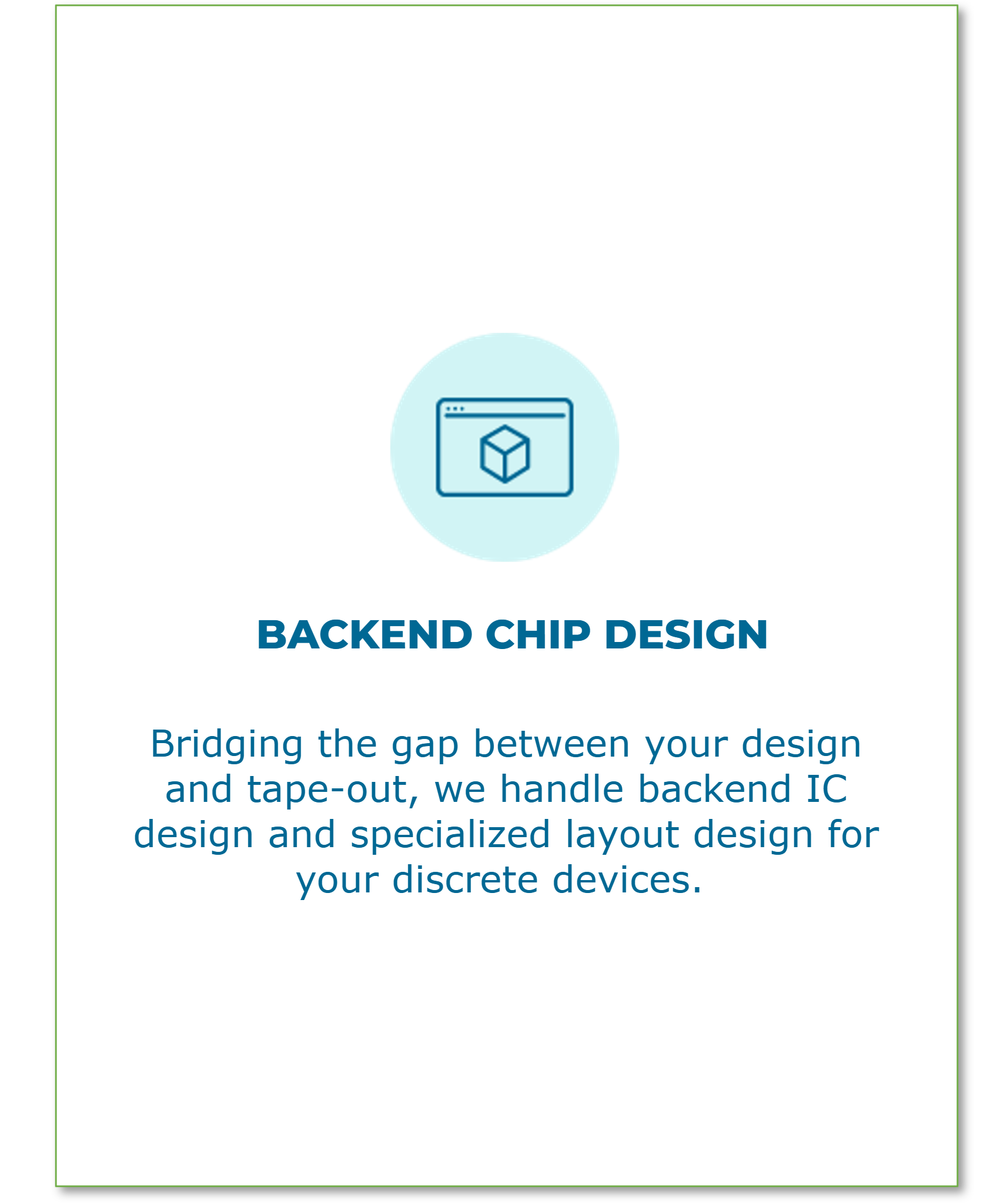 Support for Backend Chip Design
